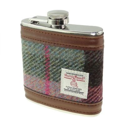 Harris Tweed Hip Flask