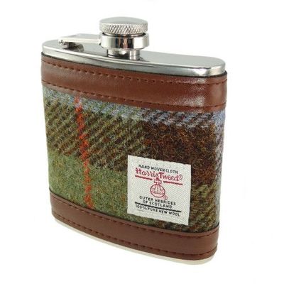 Harris Tweed Hip Flask