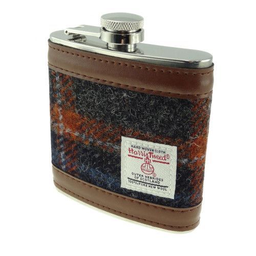 Harris Tweed Hip Flask
