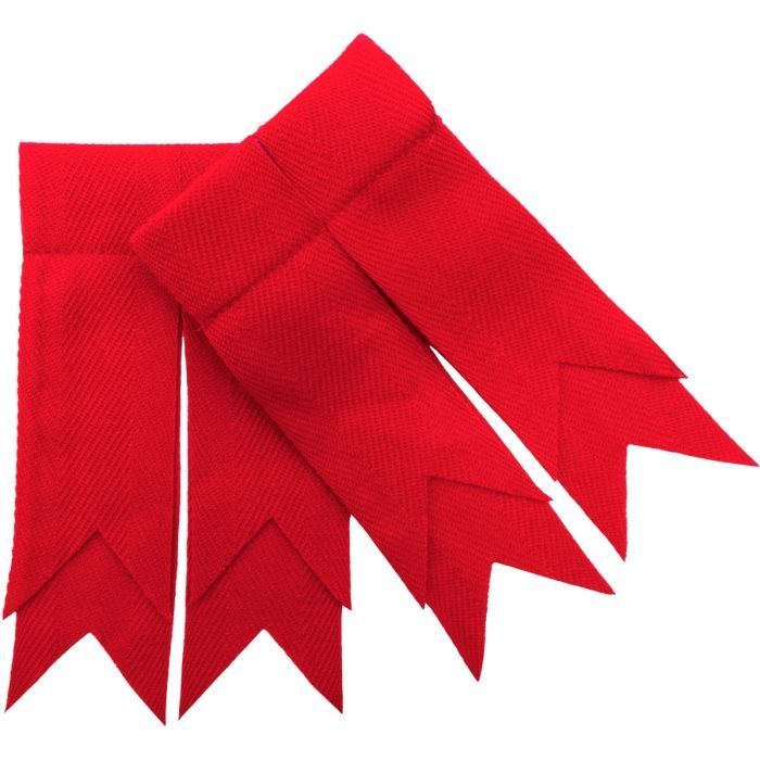 Scarlet Red Plain Garter Flash
