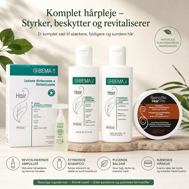 Komplet styrkende hårpleje sæt - spar kr 150,- Komplet styrkende hårpleje sæt - spar kr 150,-