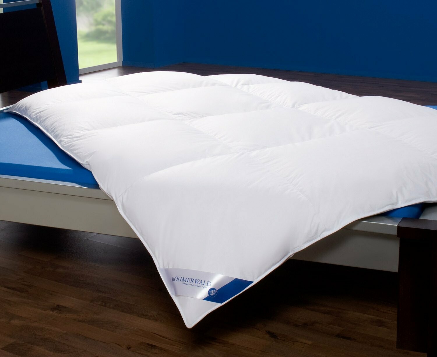 Daunendecke Kassettenbett mit 8,0 cm Innensteg KLASSIK (EXTRA WARM)