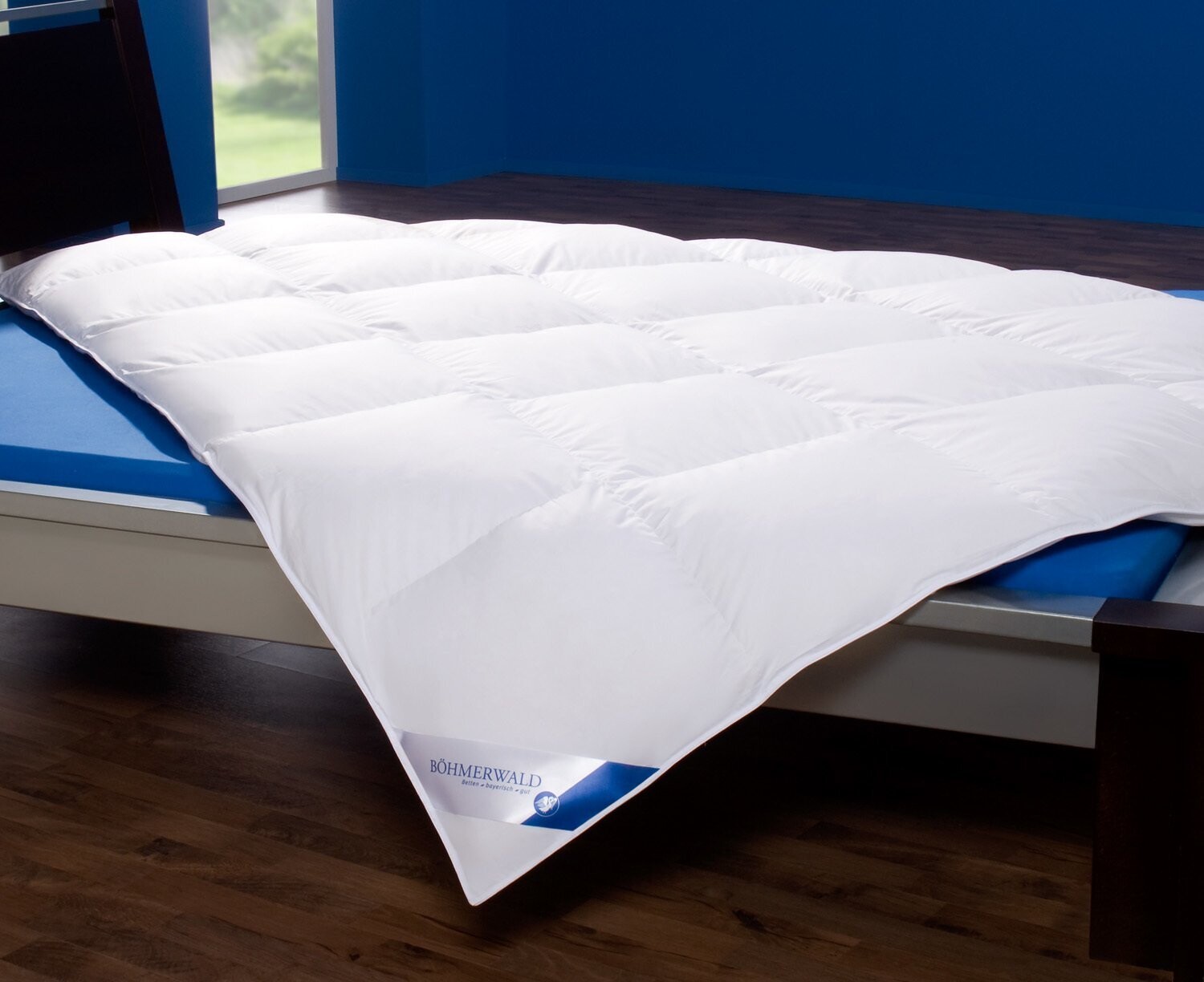 Daunendecke Kassettenbett mit 8,0 cm Innensteg PREMIUM (EXTRA WARM)