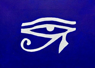 Hand Painted Acrylic Eye of Ra Symbol Hand Painted Acrylic Eye of Ra Symbol