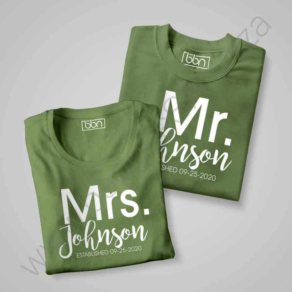 Mr &amp; Mrs Combo, Select Combo Option: H&amp;H03 - A - Mens Military Green Melange , Ladies Military Green Melange