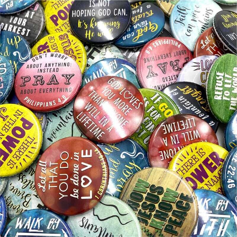Christian Button Badges (PACK of 50)