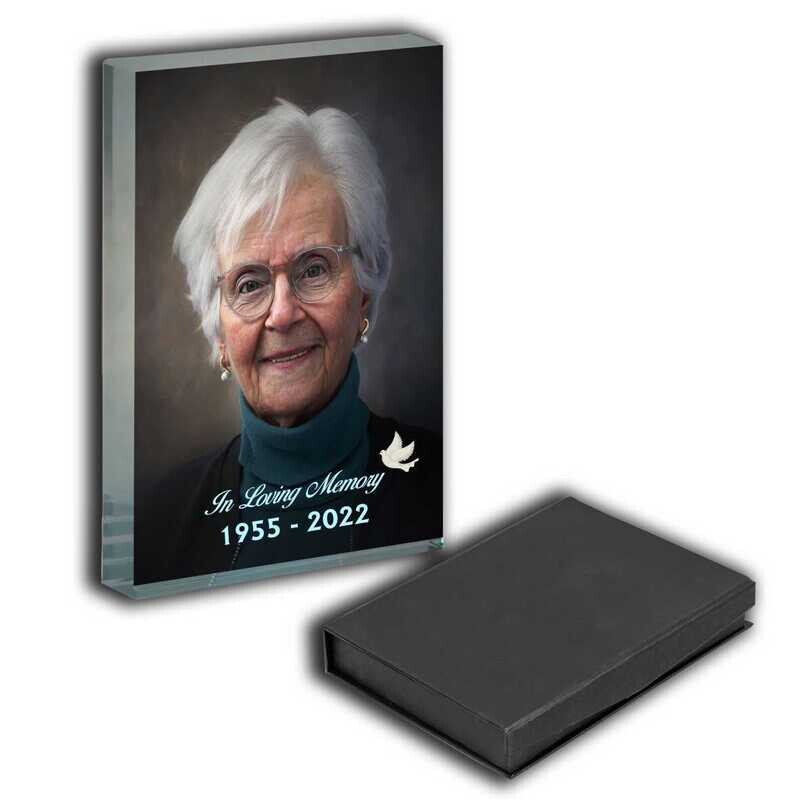 Memorial Glass Photo Block