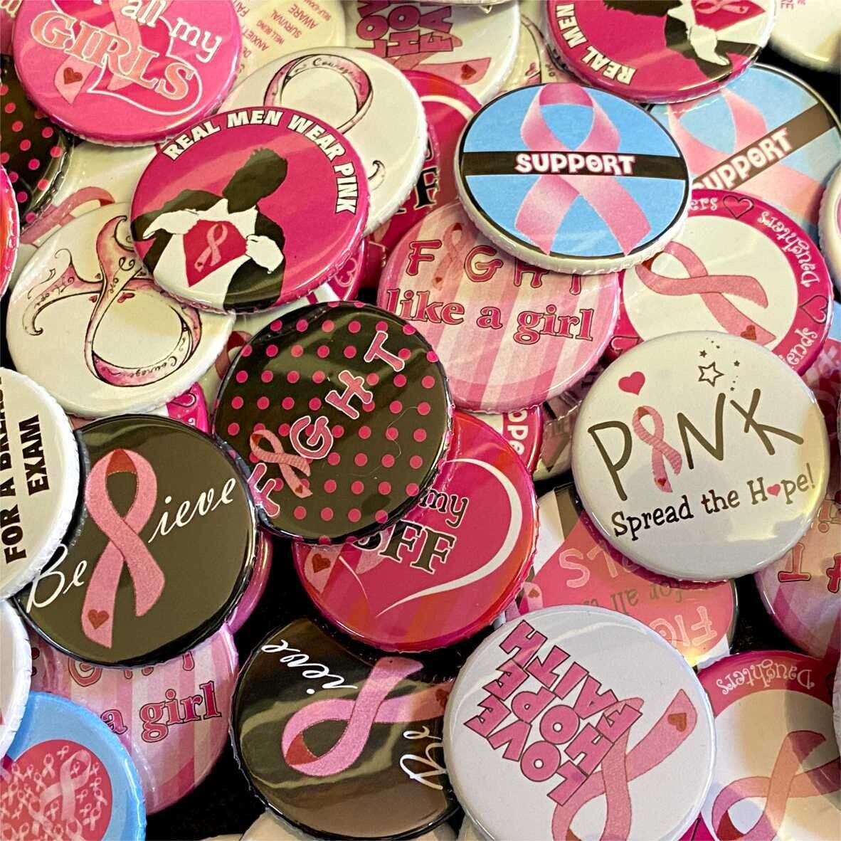 Breast Cancer Awareness Button Badges (PACK of 50)