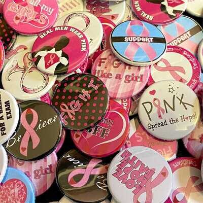Breast Cancer Awareness Button Badges (PACK of 50)
