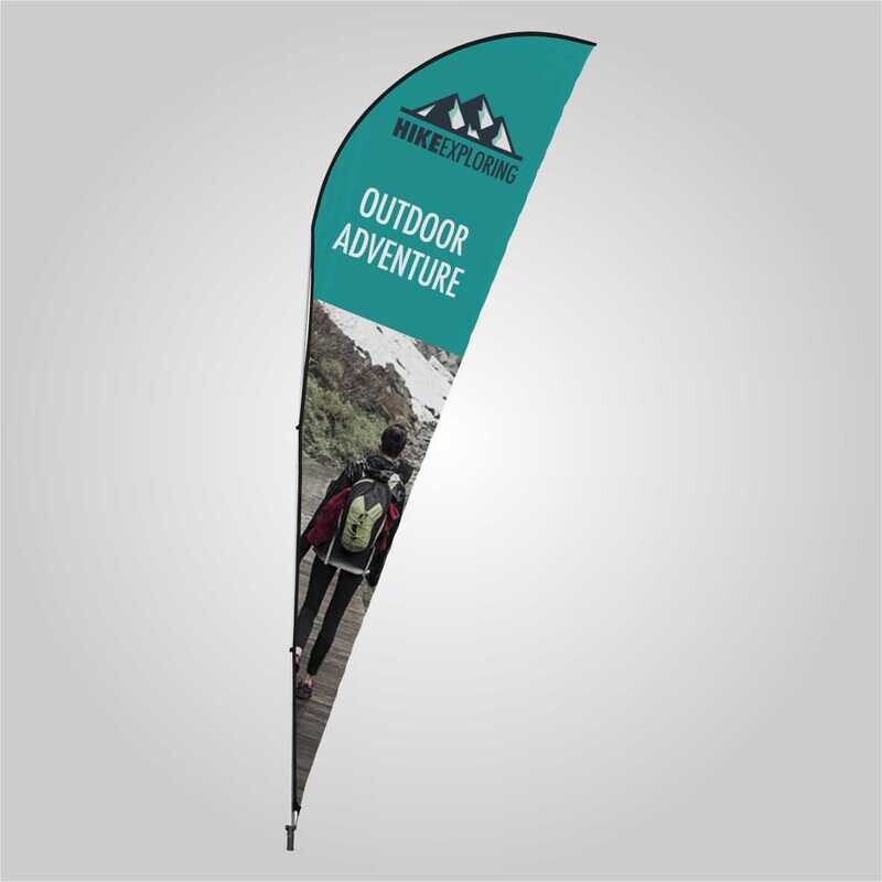 Legend 3m Sublimated Sharkfin Double-Sided Flying Banner - 1 Complete Unit