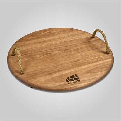 Okiyo Homegrown Medium Round Hardwood Food Platter
