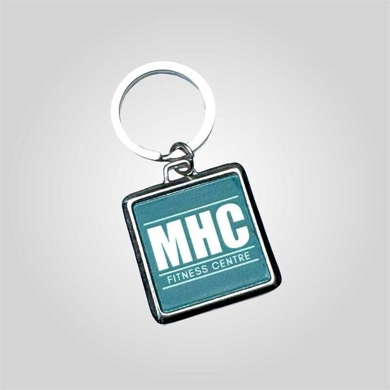 Square Metal Keyring