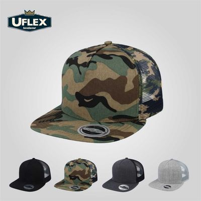 UFLEX 5 Panel FLAT Peak Trucker Cap