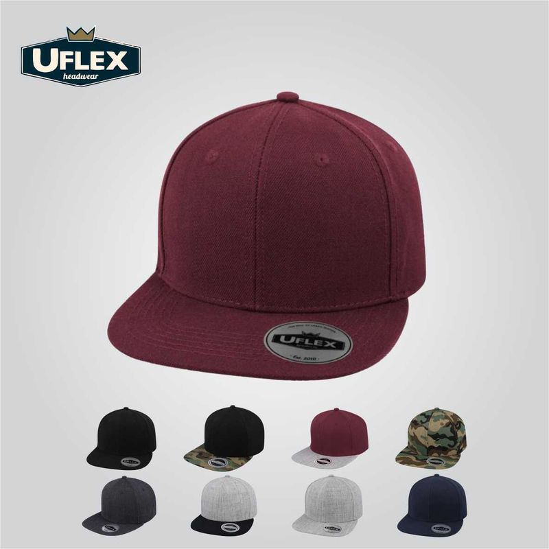 UFLEX 6P Flat Peak Snapback Cap