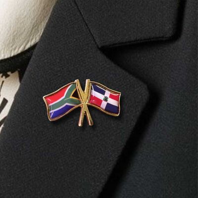 Double\Dual Flag Lapel Badges 30mm x 18mm