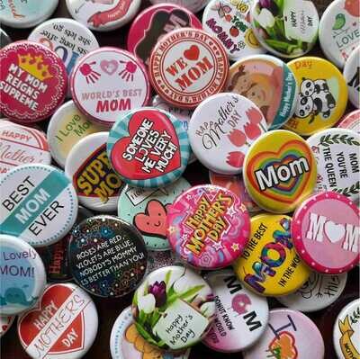Mother's Day Button Badges | Pack of 50