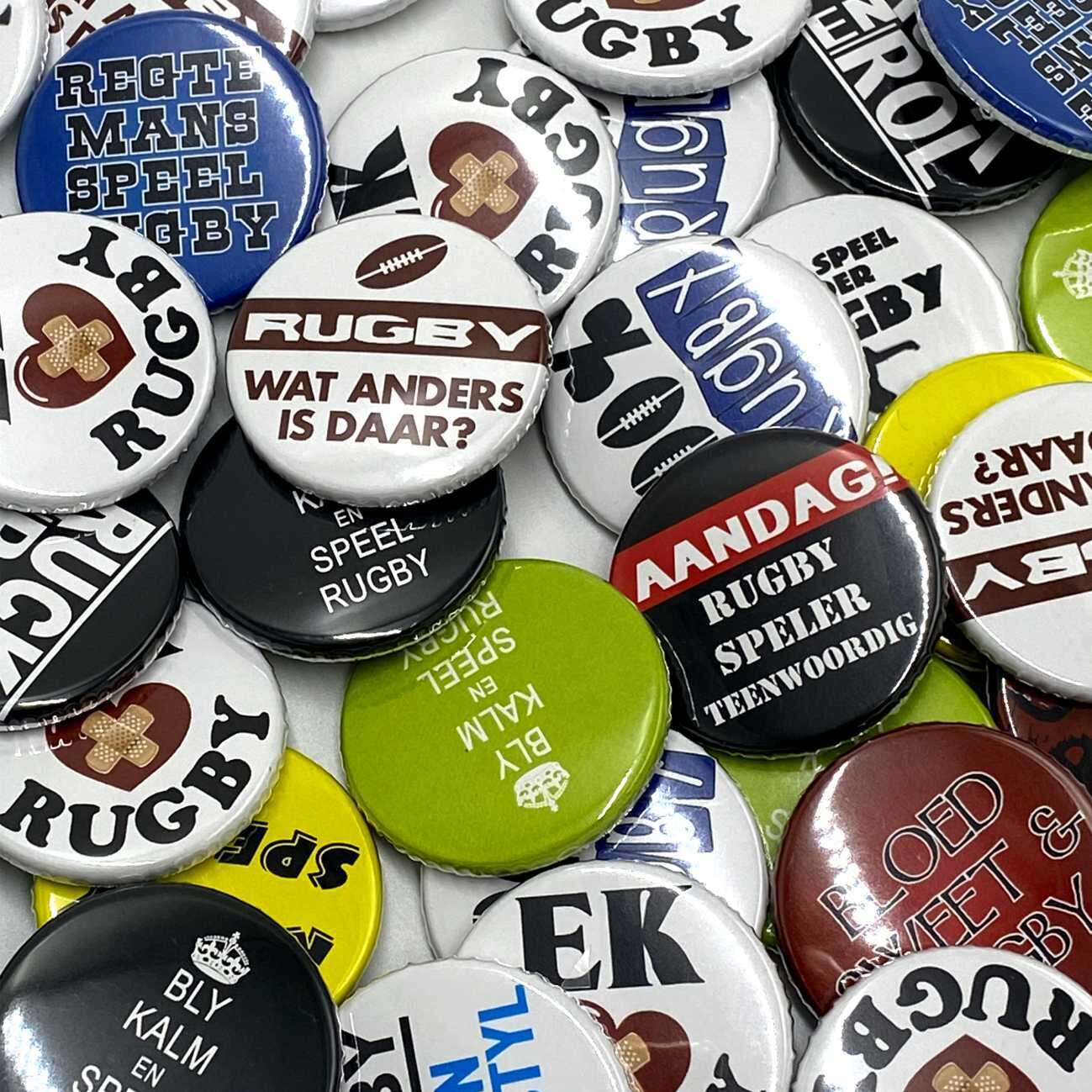 Rugby Button Badges | Pack of 50