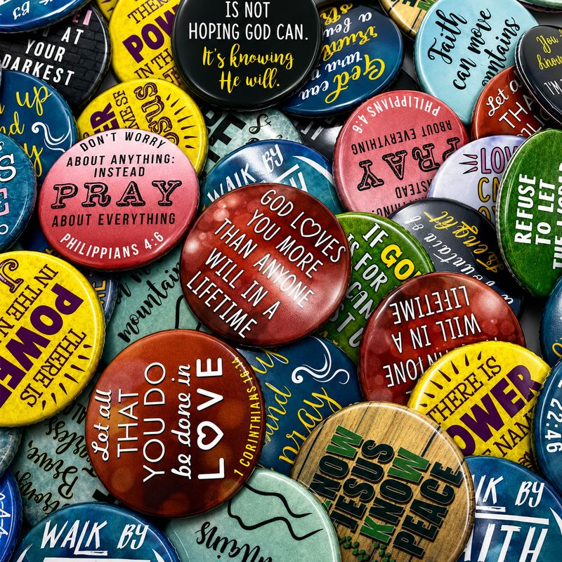 Christian Button Badges (PACK of 50)
