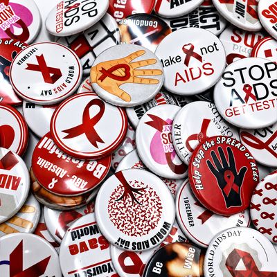 AIDS Awareness Button Badges (Pack of 50)