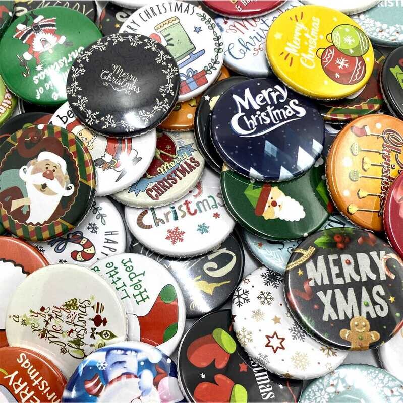 Christmas Button Badges | Pack of 50