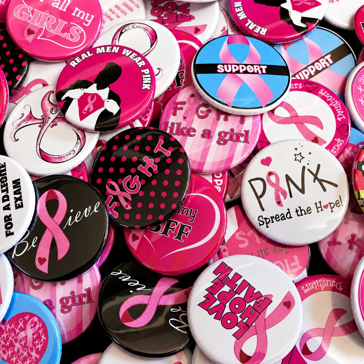Breast Cancer Awareness Button Badges (PACK of 50)