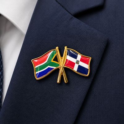 Double\Dual Flag Lapel Badges 30mm x 18mm