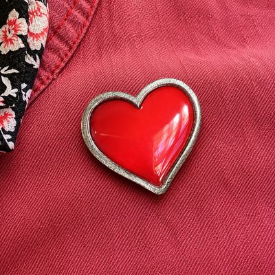 Heart Shaped Lapel Badge
