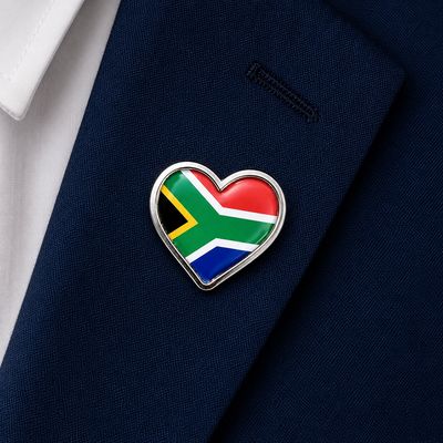 Heart Flag Lapel Badges