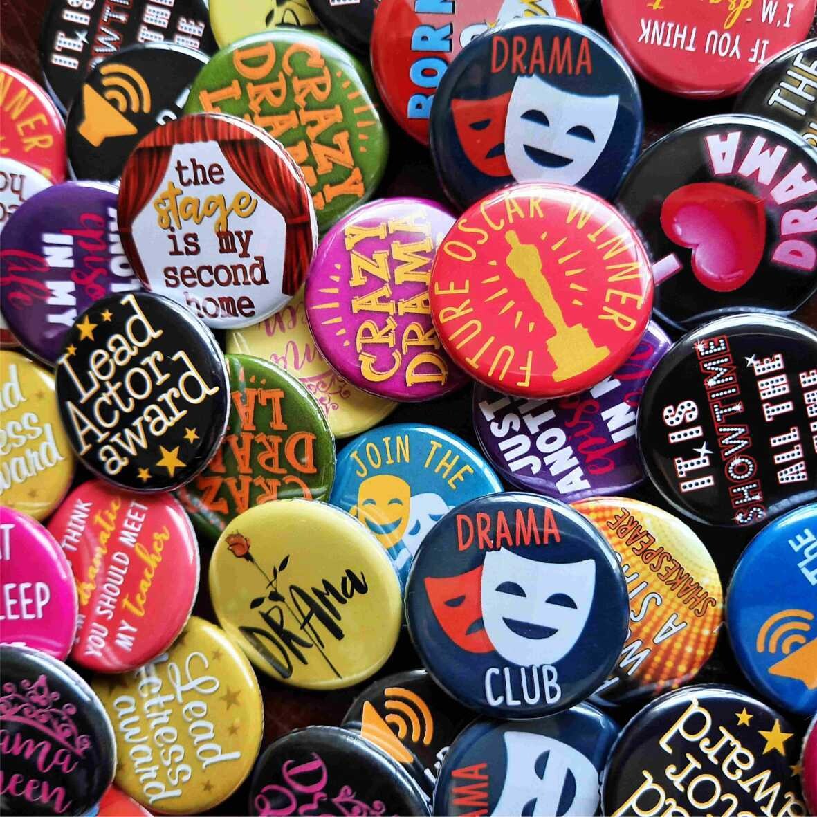 Drama Button Badges | Pack of 50
