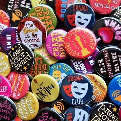Drama Button Badges | Pack of 50