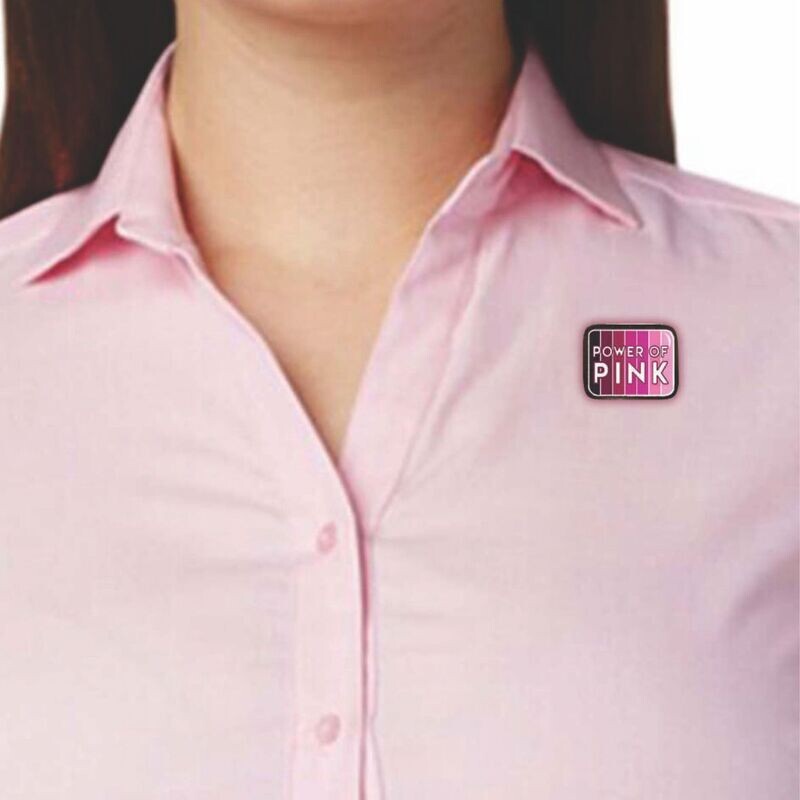 Breast Cancer Awareness Power Of Pink Lapel Badge