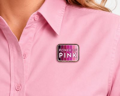 Breast Cancer Awareness Power Of Pink Lapel Badge