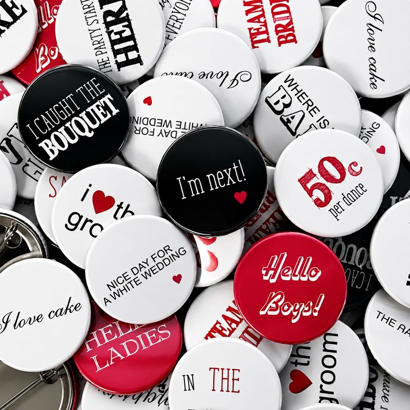 Bachelorette Party Button Badges (PACK of 50)