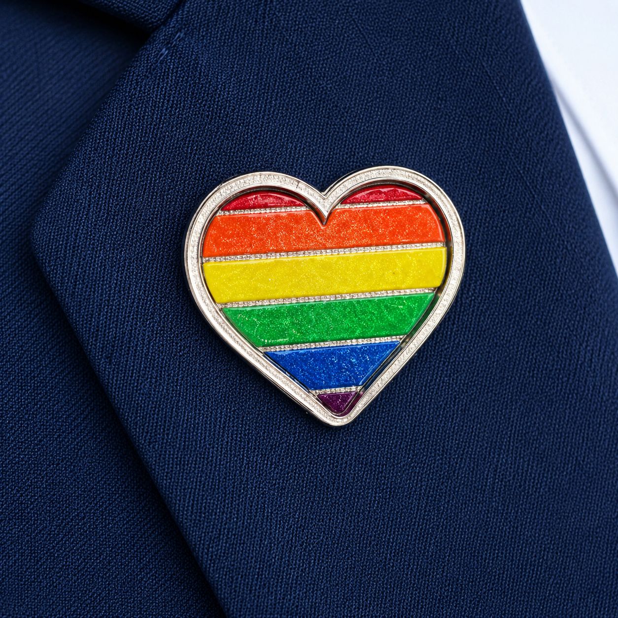 Rainbow LGBTQ Heart Badges