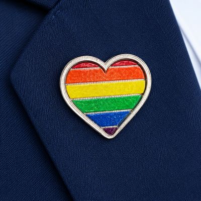 Rainbow LGBTQ Heart Badges