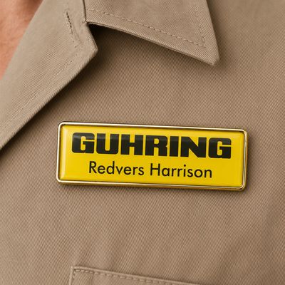 Custom Recess Metal Name Badges