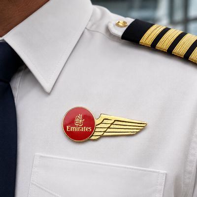 Custom Single Wing Aviation Lapel Badge (Gold or Silver)