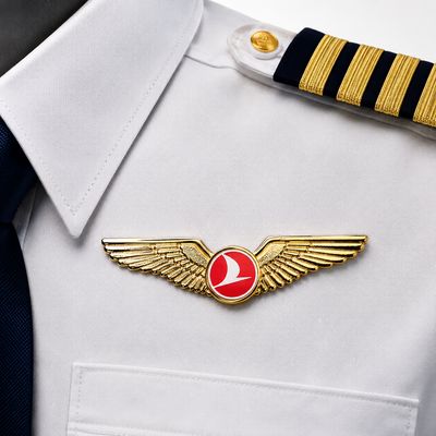 Custom Wing Aviation Lapel Badge – Style 1 (Gold or Silver)