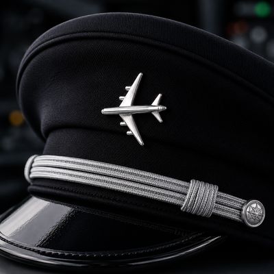 Silver Airplane Lapel Badge