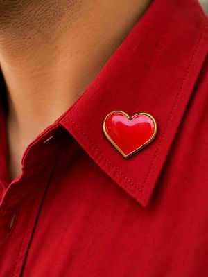 Red Heart Lapel Badge