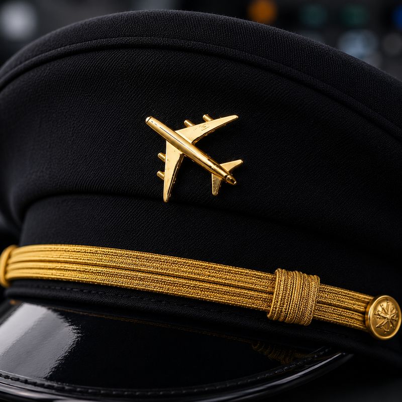 Gold Airplane Lapel Badge