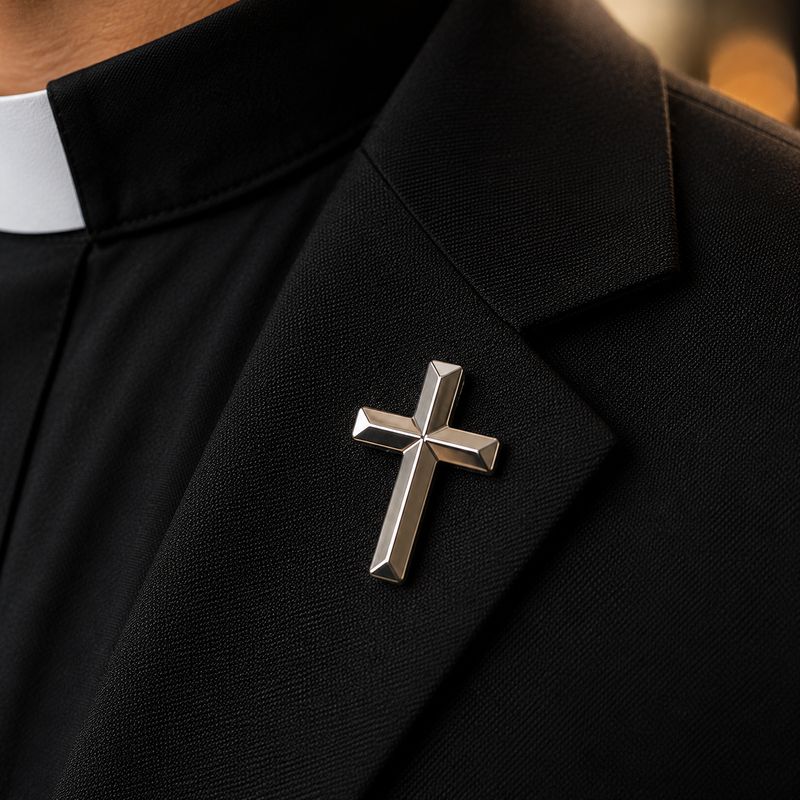 Silver Cross Lapel Badge