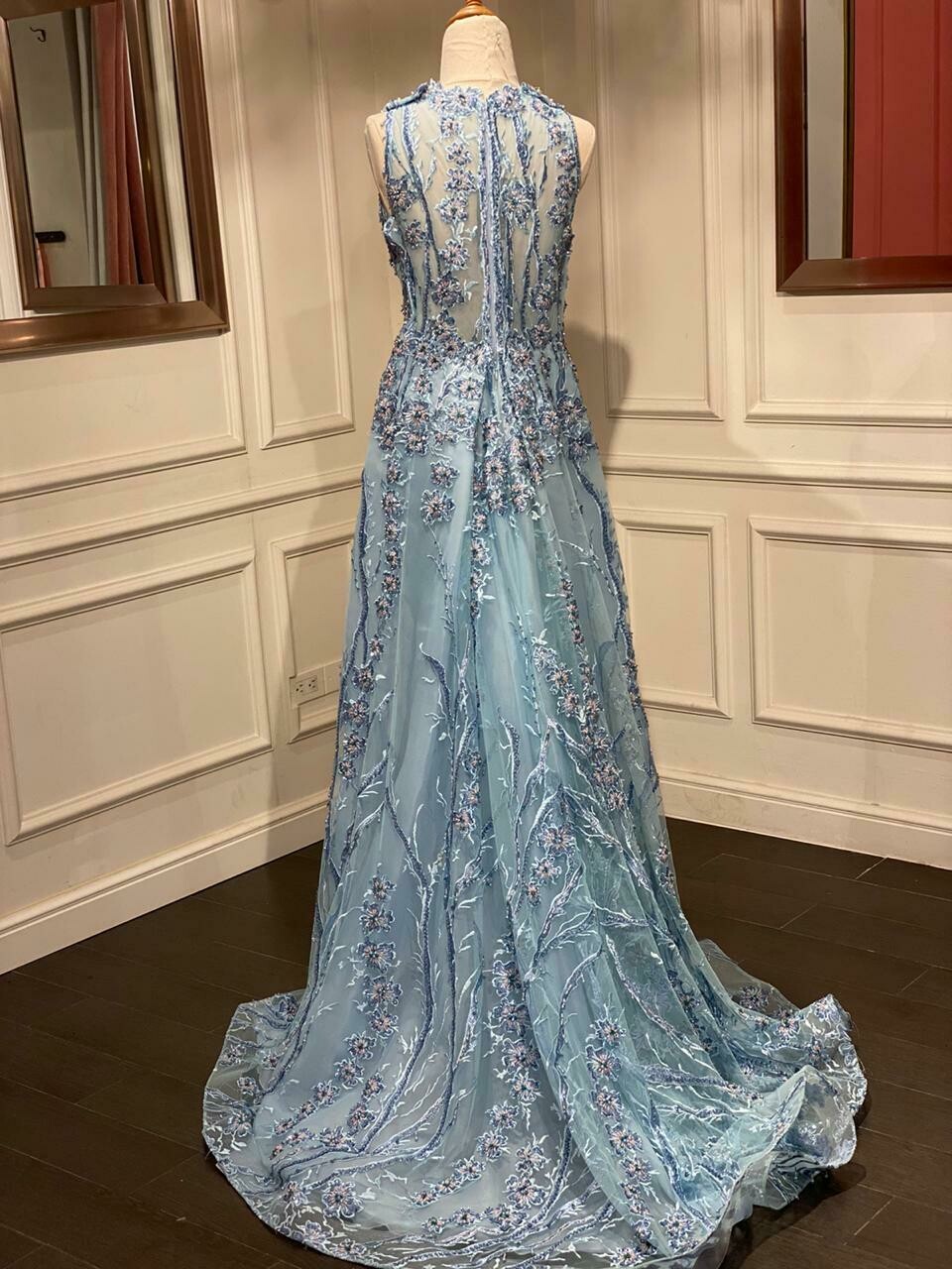 REBAJADO - Vestido Largo - Aqua - Talla 44