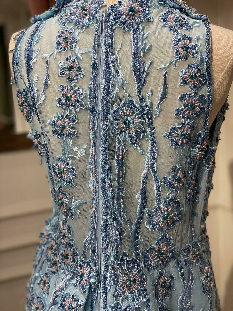 REBAJADO - Vestido Largo - Aqua - Talla 44