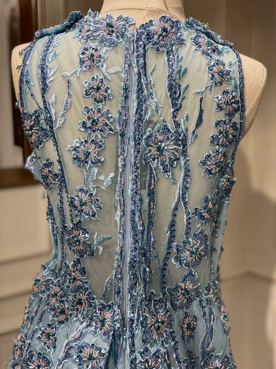 REBAJADO - Vestido Largo - Aqua - Talla 44