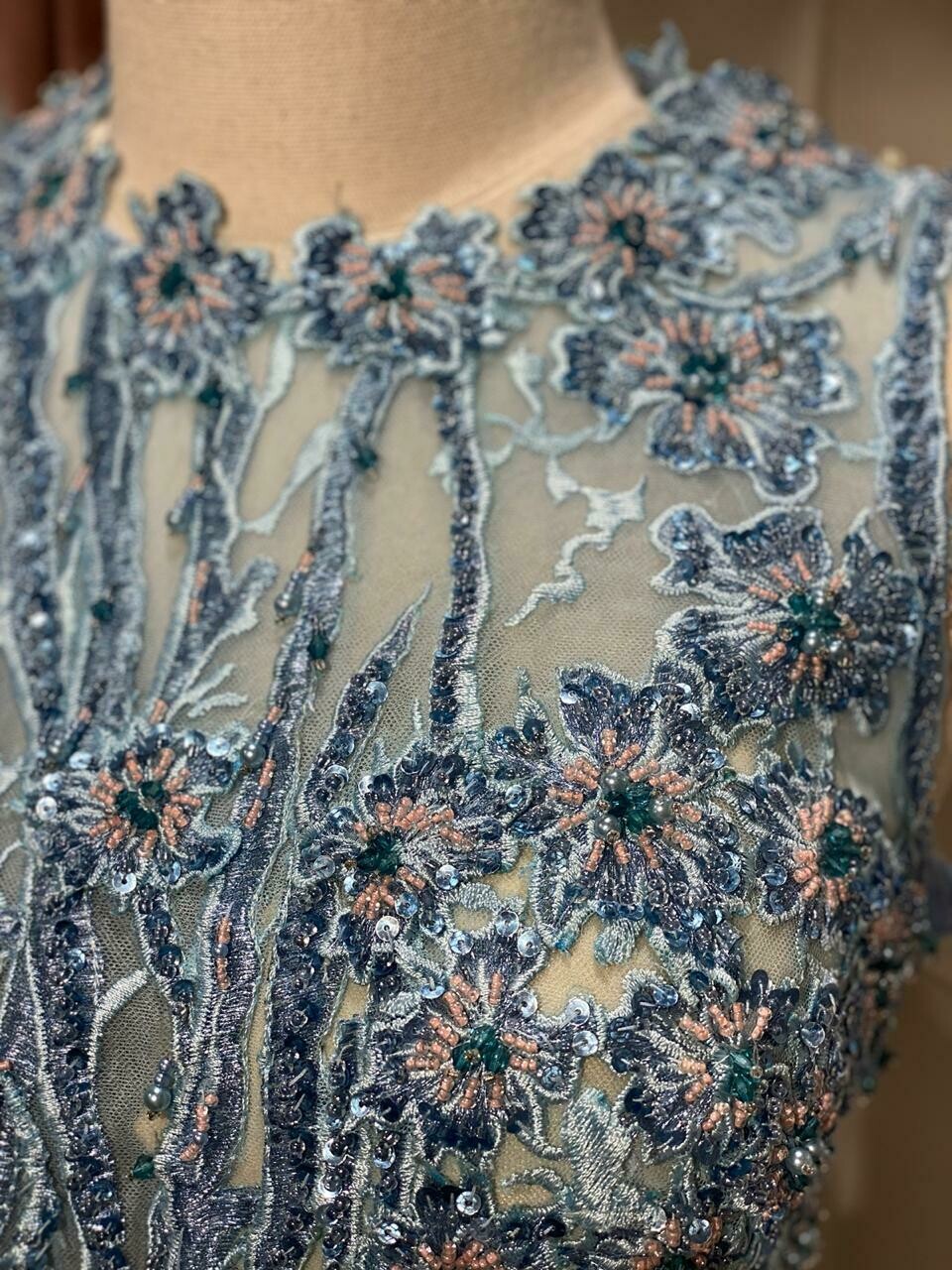 REBAJADO - Vestido Largo - Aqua - Talla 44