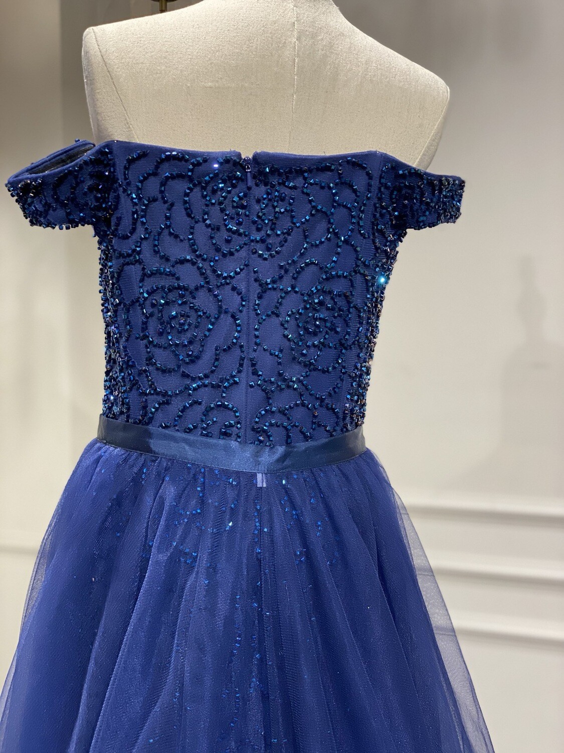 PRECIO REBAJADO -	Vestido	color	Azul/	Marino	de	Talla: 	10