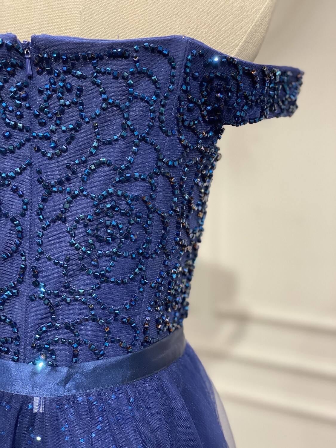 PRECIO REBAJADO -	Vestido	color	Azul/	Marino	de	Talla: 	10