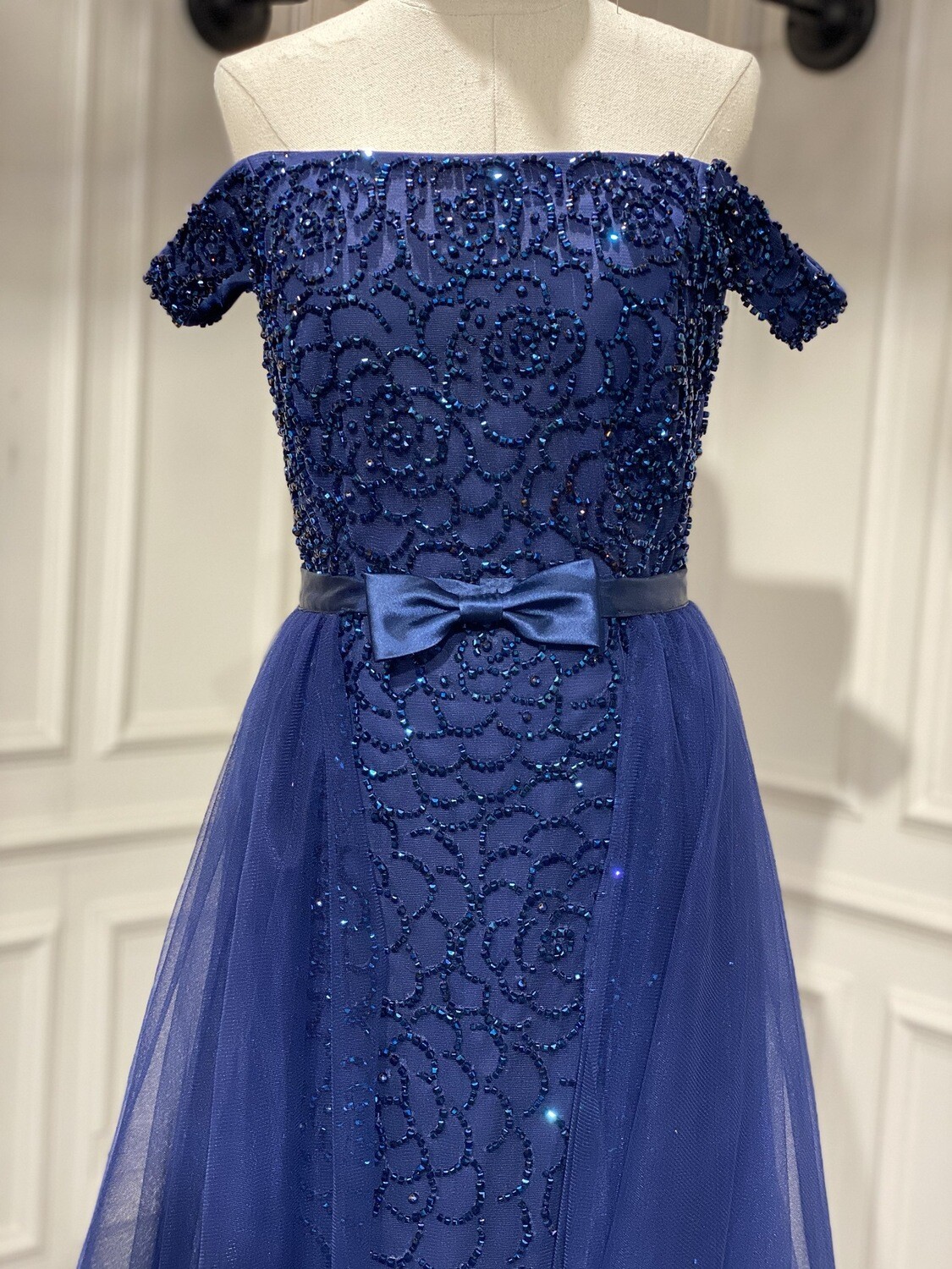 PRECIO REBAJADO -	Vestido	color	Azul/	Marino	de	Talla: 	10