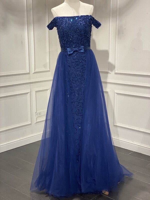 PRECIO REBAJADO -	Vestido	color	Azul/	Marino	de	Talla: 	10